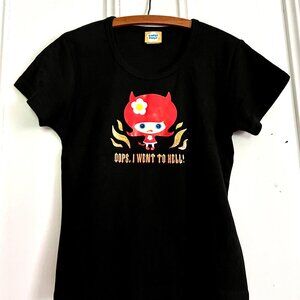 SUPER RARE! "OOPS, I WENT TO HELL" OOPSY DAISY, Cosmic Debris t-shirt, 2001